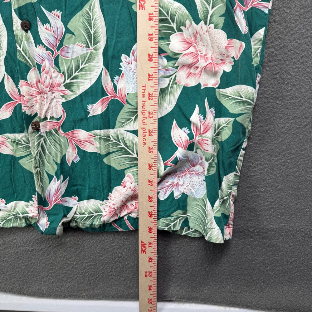 Vintage Pineapple Juice Shirt Mens XXL Green 100% Rayon Hawaiian Aloha Camp VTG - Picture 6 of 9